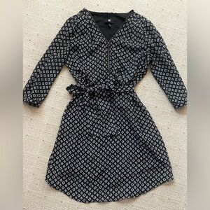 Knee-Length Belted Dress